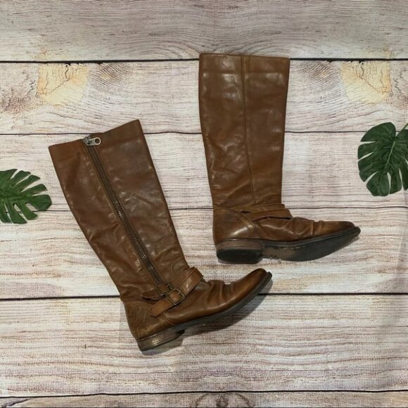Steve Madden Shoes - Steve Madden Saviorr Brown Leather Riding Boots
